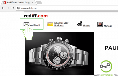 Rediffmail sign up page