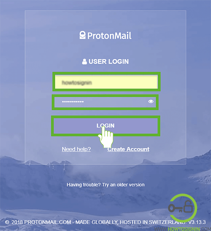 login protonmail