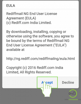 Sign Up for Rediffmail from mobile