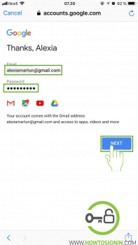 Gmail signup account details