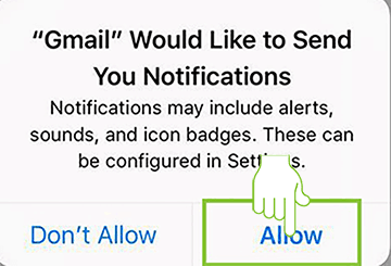 Allow Gmail to send notifications