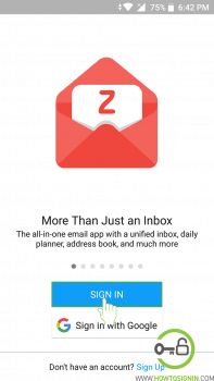 zohomail login from mobile app