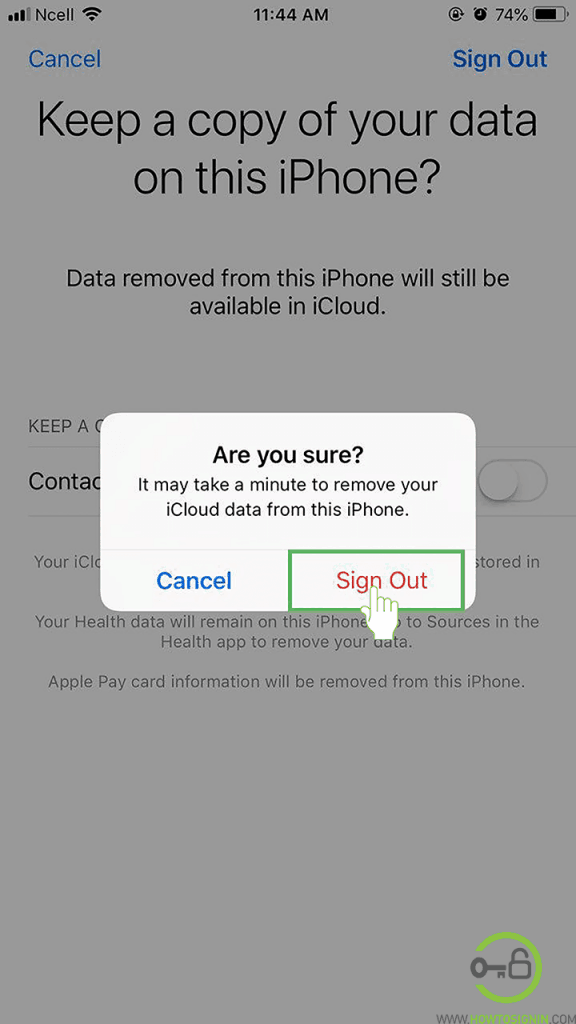 apple id log out