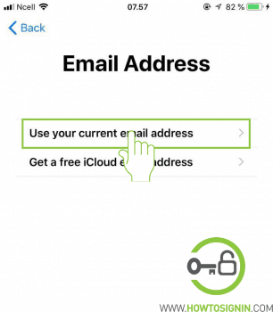 choose email address to sign up for apple id