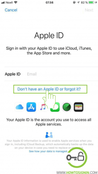 Don't have an apple id