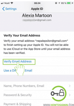 verify your email for apple id sign up