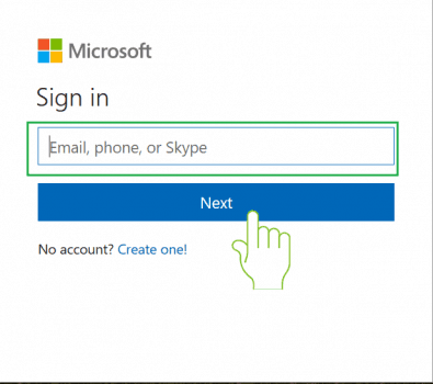enter your outlook email