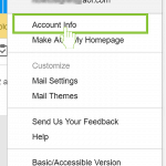 change AOL mail password