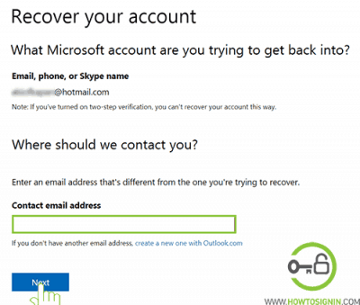 alternative email to recover microsoft account