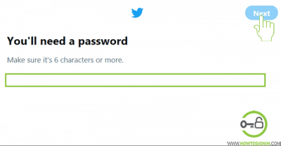 new twitter account password