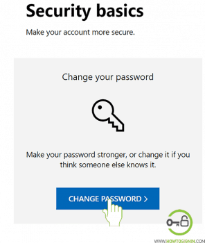 change microsoft account password