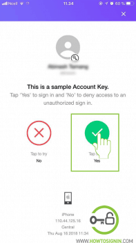 yahoo account key from mobile