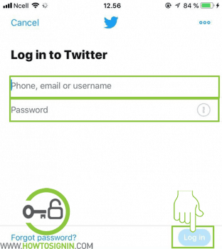 Twitter login via mobile app