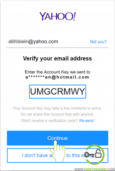 verification code reset yahoo password