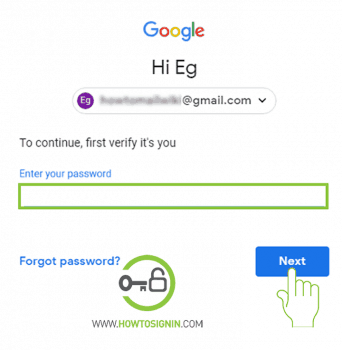 enter gmail password change gmail password