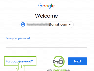 Gmail password reset