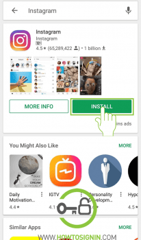 install Instagram on android device