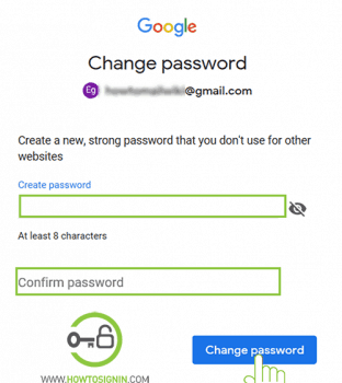 Gmail password reset new password