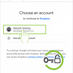 choose your google account for sign up