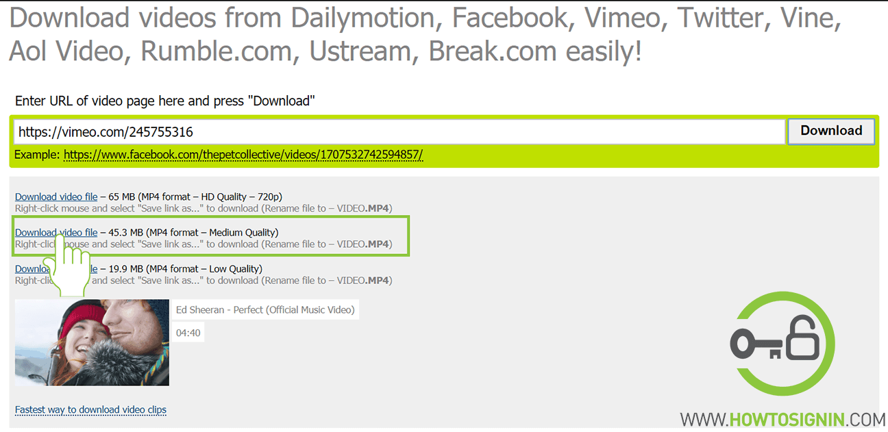 download video from vimeo to computer