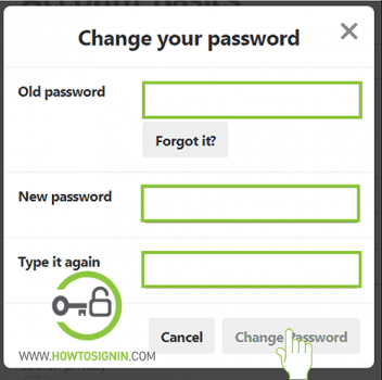 pinterest new password