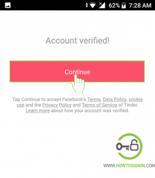 account verification tinder sign up
