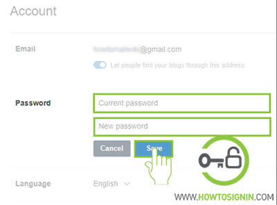 enter new password tumblr change password