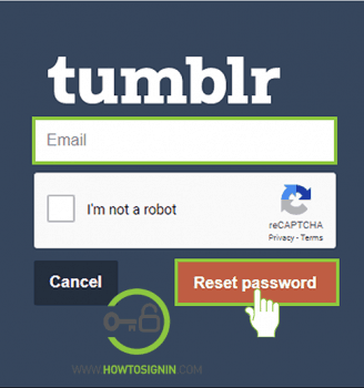 reset tumblr password