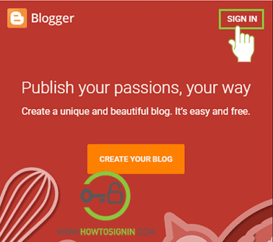 blogspot sign in homepage