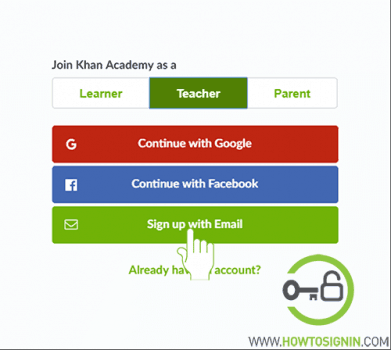 khanacademy signup for teachers