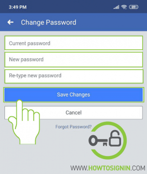 facebook mobile password change 