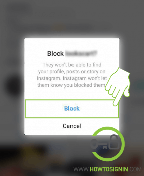 instagram block confirmation 