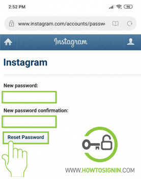 Instagram password reset 