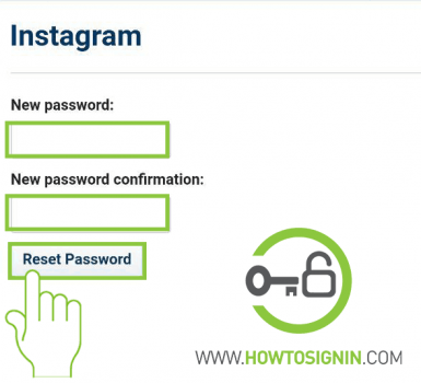 Instagram password reset