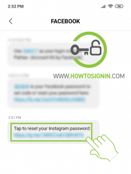 instagram password reset text 