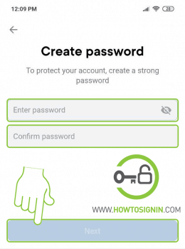 VK Create password 