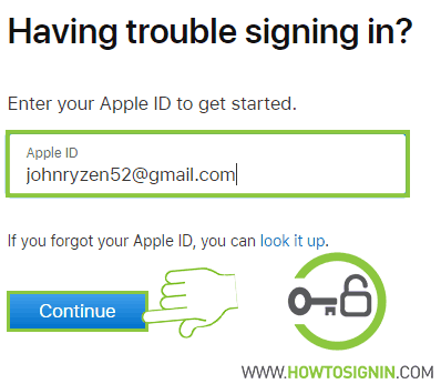 Apple id for password reset 