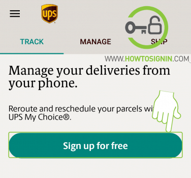 UPS mobile signup for free