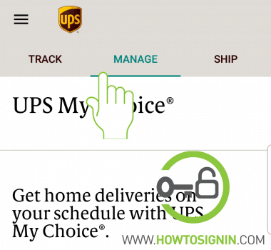 UPS mobile app manage 