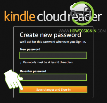 Kindle create new password 