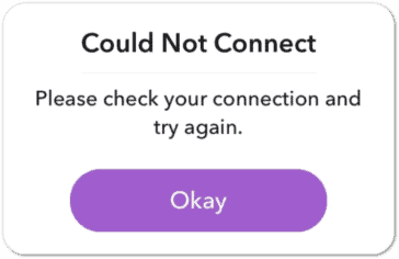 could not connect problem-Snapchat