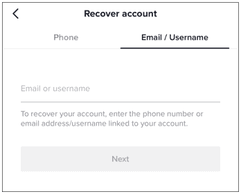 recover tiktok account
